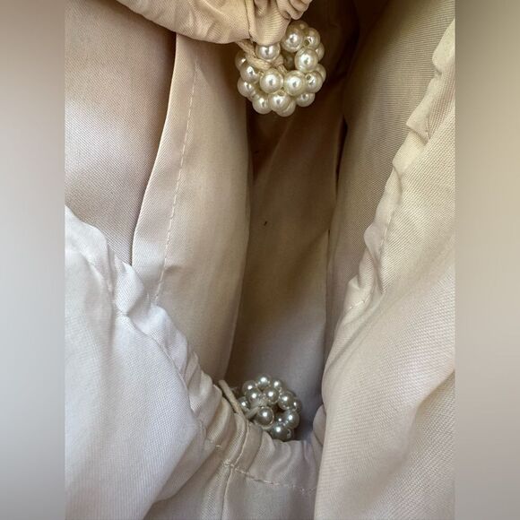 Women's Pearl Detail Wicker Bohemian Beachy Mini Bag - Picture 7 of 9